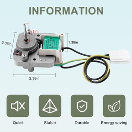 297309000 297250000 Refrigerator Evaporator Fan Motor Compatible with Cro-sley Frigid-aire Elec-trolux Ken-More Refrigerator Replaces 216914200 216934100 297309000 5304442624 7297250000 by Fetechmate