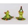 Decorative frog figure sitting in yoga posture, 1 of 3