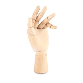 Art Wooden Hand,niCWhite Artist Jointed Articulated Mannequin Wood Hand,Sectioned Opposable Figure Sculpture Manikin Hand Model with Flexible Fingers,for Drawing,Sketching,Painting (7" Left Hand)