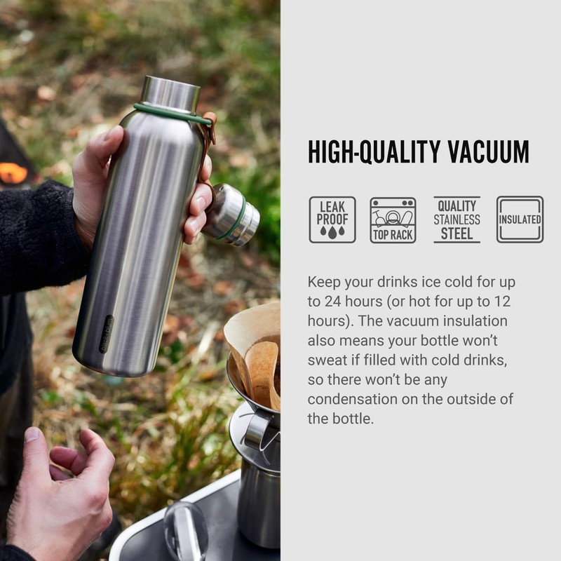 Black Blum 14005 Suito Water Bottle, Insulated Bottle, Large, Olive