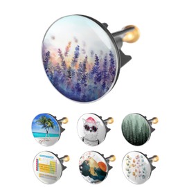 Arteneur Sink Plug 40 mm Lavender - Stainless Steel Eccentric Plug with Extra Heavy Brass Screw for Stable Hold Universal Drain Plug for Sink