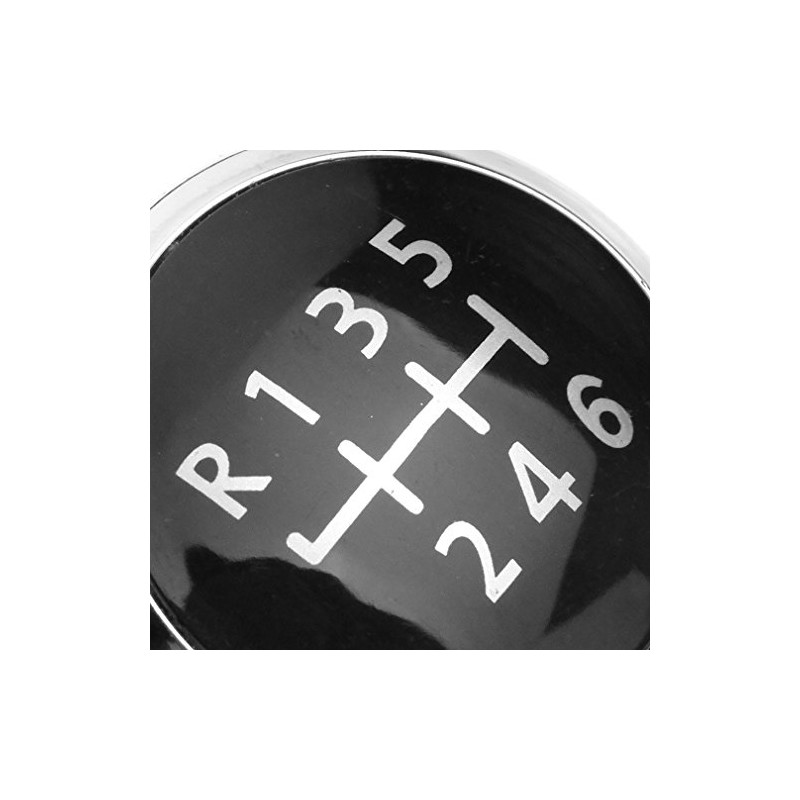 Chrome Gear 6 Speed Round Shift Knob Cap