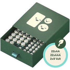 Better Battery Co. Variety Pack – AAA & AA & 9V Mixed Batteries – High-Perfor...