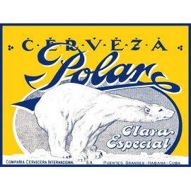 Polar Cerveza Polar of Cuba, Polar Bear Theme NEW Metal Sign: LARGE SIZE 12 X 16