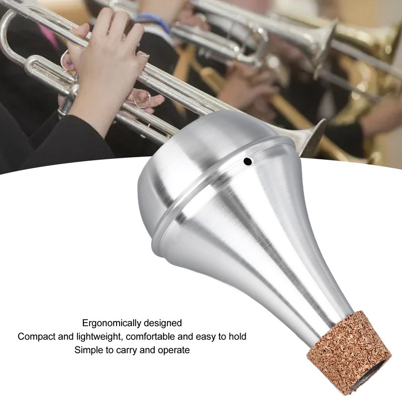 Trumpet Mute Silencer Aluminum Alloy Practice Musical Instrument Part Accessory