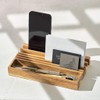 Gentlemen’s Hardware Wooden Desk Organiser with Phone Stand - Contains