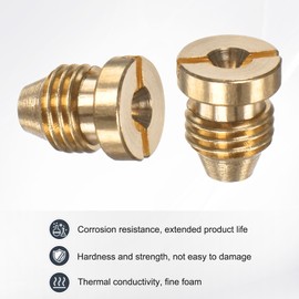 M METERXITY 4-Pack Foam Cannon Orifice Nozzle, 1.3mm Brass Universal Thread Tips for Snow Foam Lance/Garden Hose/Kitchen Cleaners, Sprayer Connector Replacement Nozzles
