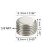 X AUTOHAUX 2 Pcs 3/8" NPT Male Thread Head Socket