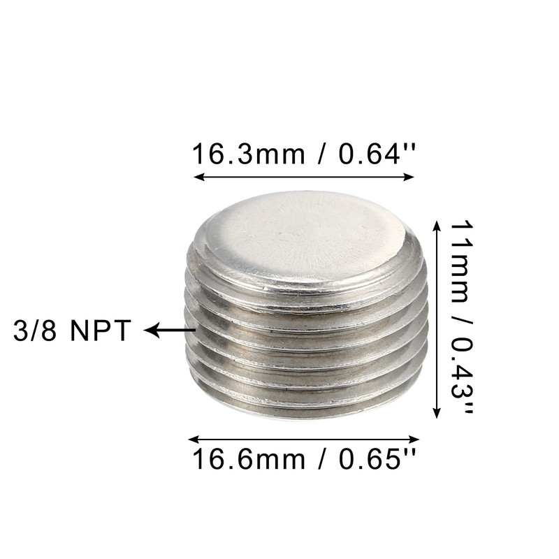 X AUTOHAUX 2 Pcs 3/8" NPT Male Thread Head Socket