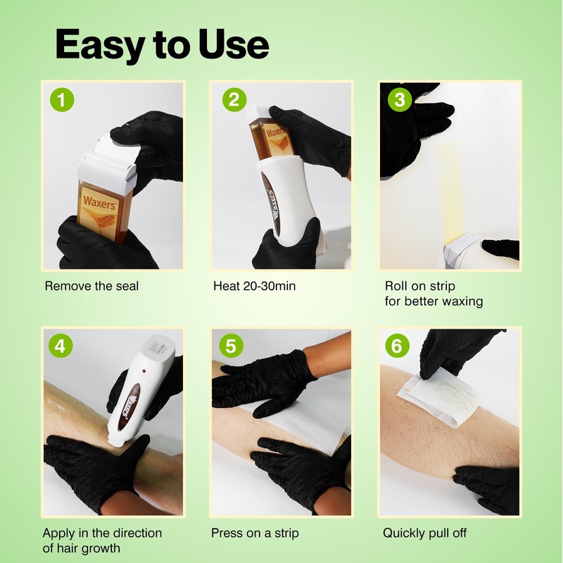 Waxers Roll on Wax Kit Aloe Vera Waxing Roller Depilatory