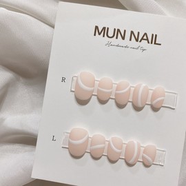 MunNail White Line - Short Oval / MunNail 화이트라인 - 숏오벌