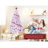 4.5ft Pre-Lit Pink Christmas Tree - Artificial Xmas Pine Tree,