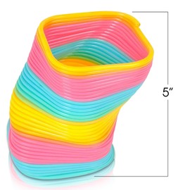 ArtCreativity Giant Slinky Jumbo Square Coil Spring Toy for Kids, 4.75 Inch, Big Slinkie Spring, Relieves Stress and Anxiety Fidget Toy, Unique Kids & Adults Valentines Stocking Stuffer Gift Idea