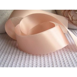 IHKFILAN Double Faced Satin Ribbon 1 Inch x 25 Yards Double Sided Solid Polyester Ribbon for Gift Wrapping Party Hair Braids Bow Decoration Floral Arrangement Craft Supplies, Petal Peach