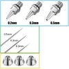 10 Pieces Airbrush Nozzle Needle Nozzle Cap Kit with Wrench