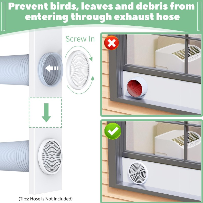 Memrita Portable Air Conditioner Window Vent Kit with Insulation Foam