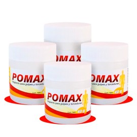 POMAX - pomada, para GOLPES, TORCEDURAS y DOLORES, con Aroma a Mentol, bolsillo, 40gr, 4pack