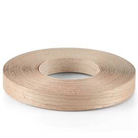 MOLIGOU Red Oak Edge Banding, 3/4"×50' Wood Banding Strips with Hot Melt Adhesive, Engineered Veneer Edging Tape for Plywood, Cabinet