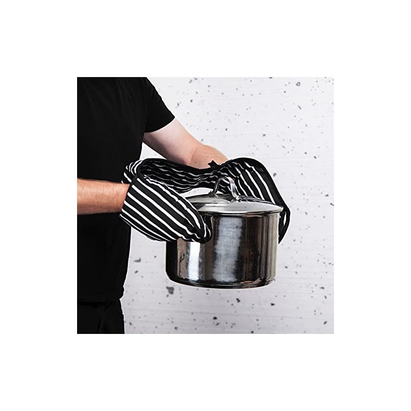 Heat Resistant Cotton Double Oven Traditional Still Modern Stripe Quilted