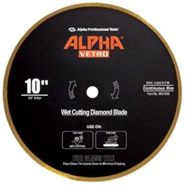10" Alpha Vetro Glass Diamond Blade 5/8" arbor