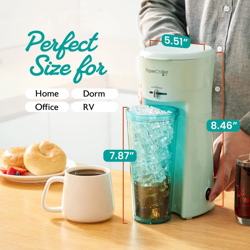 Elite Gourmet Mint 20 Ounce Coffee Maker Hot or Cold