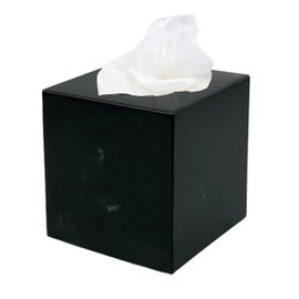 Natural Marble Tissue Box Cover, Black Bathroom Accessories, Tissue Box Cover Square Marble, Tissue Box Holder for Your Luxury Bathroom Accessories, Black Tissues Cube Box Cover