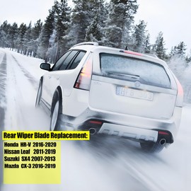 AHWOPS Rear Window Wiper Blade for Honda HRV 2022-2016 /Mitsubishi Outlander Sport 22-11 Eclipse Cross 22-18 /Infiniti QX56 QX80 22-11 /Leaf 17-11, OEM Original Style (10 inch Rear Wiper Blade)