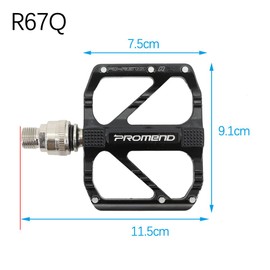 Bicycle Pedals Quick Release 3 Bearings MTB Pedals Aluminum Metal Body Smooth Lubrication Road Bicycle Pedals (3 Bearing Pedals with R67Q-QRD)