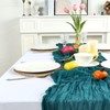 pepmily 8 Pack Teal Cheesecloth Table Runner 10ft Boho Gauze