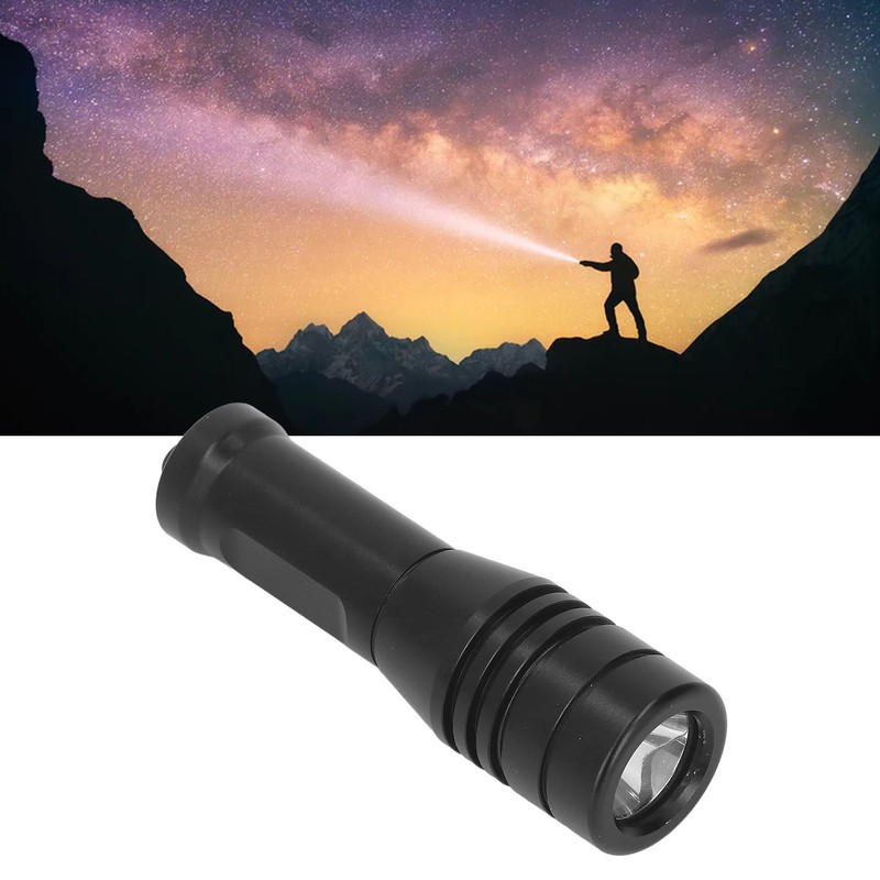 LED Diving Flashlight Aluminium Alloy IPX8 Waterproof White Light 800LM