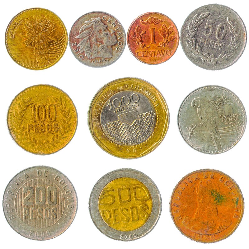 Hobby of Kings Colombia 10 Mixed Coins | Colombian Money