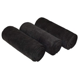 MAYOUTH Microfibre Sports Towels Fast Drying & Absorbent Gym Towel Workout Sweat Towels for Gym Fitness,Yoga, Camping 3-Pack 40cm X80cm (black 3-pack, 40cm X 80cm)
