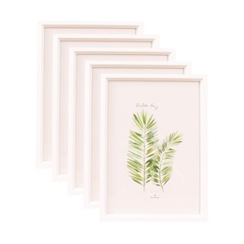 Juego de 4 Marcos para Fotos de Pared, 6x8 pulgadas con Tapete, 8x10 pulgadas con Tapete,Marcos Para Fotos Pared (Blanco, 5x7)