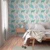 Commercial Grade Wallpaper Swatch - Manatees Small Scale Turquoise Baby