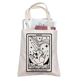 TOBGBE Funny Beautician Idea Tote Bag Hairdresser Cosmetologist Gifts Barber Gift Hair Stylist Appreciation Gift (Beautician Tote CA)