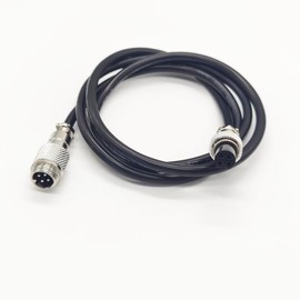 3.28 ft GX12 4-Pin Male to Female Head Aviation Cable, GX12 4 Pins Female to Male Plug Electrical Cable Panel Mount Circular Metal Aviation Adapter Cable for Ships 22AWG (1 Metre)