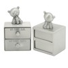 Tooth Box Metal Cute BearShape Storage Case with 2 Drawers