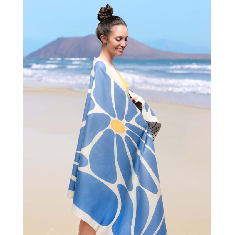Fit-Flip XXL Beach Towel, Microfibre Bath Towel, Beach Towels, Lightweight