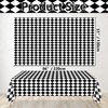 4 Pack Black and White Checkered Tablecloths, Plastic Gingham Table