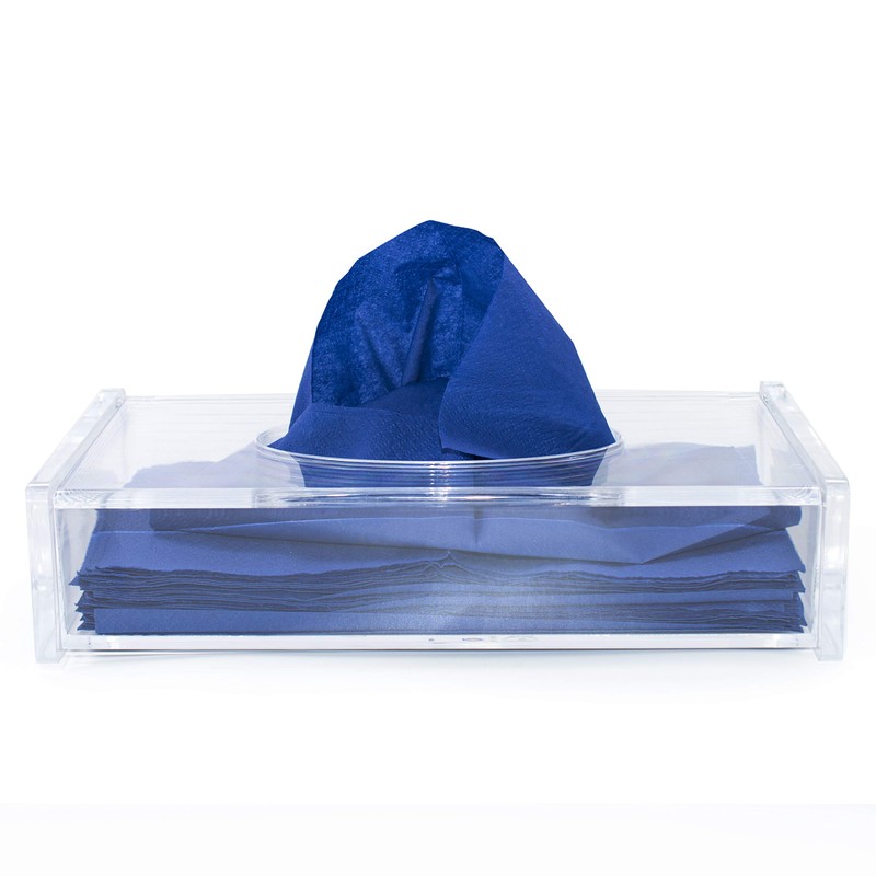 TRIXES Large Tissue Box Clear Acrylic