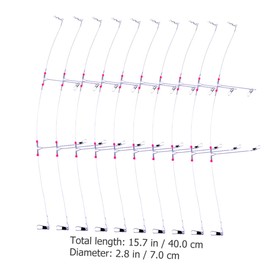 Abaodam 10Pcs Professional Fishing Wires with Rotating Clips Durable for All Types of Fish for Bass Carp and Pike Fishing