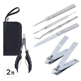 ZIO-BIZ Fingernails, 7 types of nail care tools, self-nail care, ingrown toenails, nail tools, nail care products, pedicure, nail nippers, toenail clippers, cuticle removal, 2 pieces / ZIO-BIZ 손톱 발톱관리 네일케어도구 7종  셀프네일케어 파고드는 발톱 손톱 네일도구 네일관리 네일용품 페디큐어 네일니퍼 발톱깎기 큐티클제거, 2개