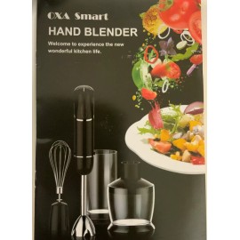 Classic Cuisine 🥗 OXA Smart 4-In-1 Hand Blender Powerful Mixer Whisking, Black 🆕 Distressed 📦