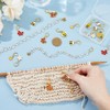 Hobbspring Enamel Crochet Stitch Markers Set Including 20pcs Bee Locking
