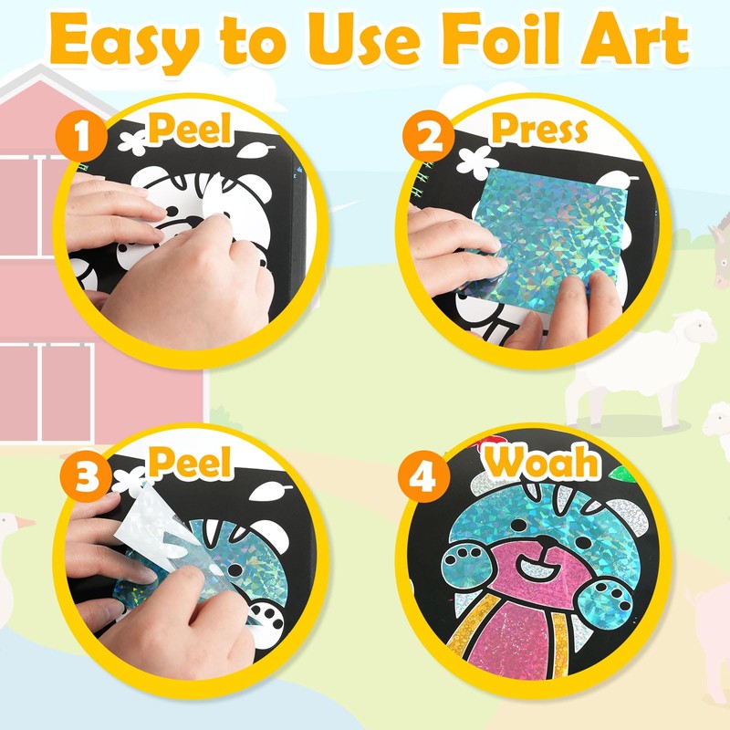 FUNNYB&G Foil Art Kids Arts & Craft Activity: Creative Travel