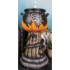 Wicca Triple Moon Witch Cauldron With Snake And Sacred Geometry