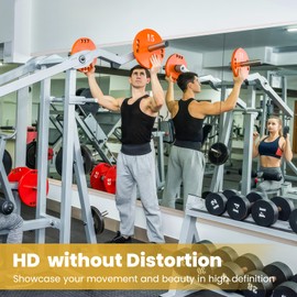 yarnuwa 56X16 3Pack Large Home Gym Mirror, Frameless Tempered Glass Dance Wall Mounted Mirror for Home, Yoga, Dancing, Studio, Living Room