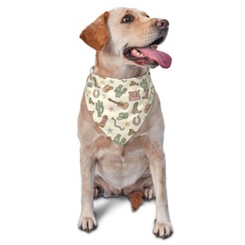 vercosee Western Dog Bandanas, Cartoon Cowboy Dog Scarf, Accessories Puppy Kitten Party Festival and Daily Wearing,West Cowboy Accessories Party Cosplay (Light Green)