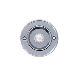 Modern Living Wired Flush Fitting Doorbell Push Button, 76mm (3") Diameter, in Nickel with Nickel Press