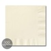 Ecru Beverage Napkins / 100 Count 4 3/4" Square Cocktail